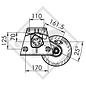Essieu EURO1 1350kg freiné type d'essieu B 1200-6