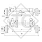 Braked axle 1800kg axle type WAG 180 B1/ECO, watertight and preparation for flushing-system