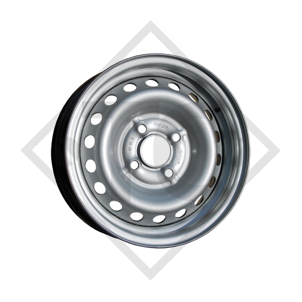 Trailer rim 4.5Jx13 H2, 4/59/98, ET +30, suitable for all common trailer types