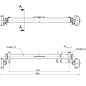 Assale frenato 1300kg tipo di assale B 1200-6
