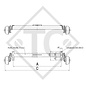 2x Eje con freno 1350kg EURO COMPACT tipo de eje B 1200-6  - HUMBAUR tándem