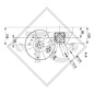 Eje con freno SWING 1350kg / 1400kg tipo de eje CB 1355, 46.24.379.311 - REPRODUCCIÓN
