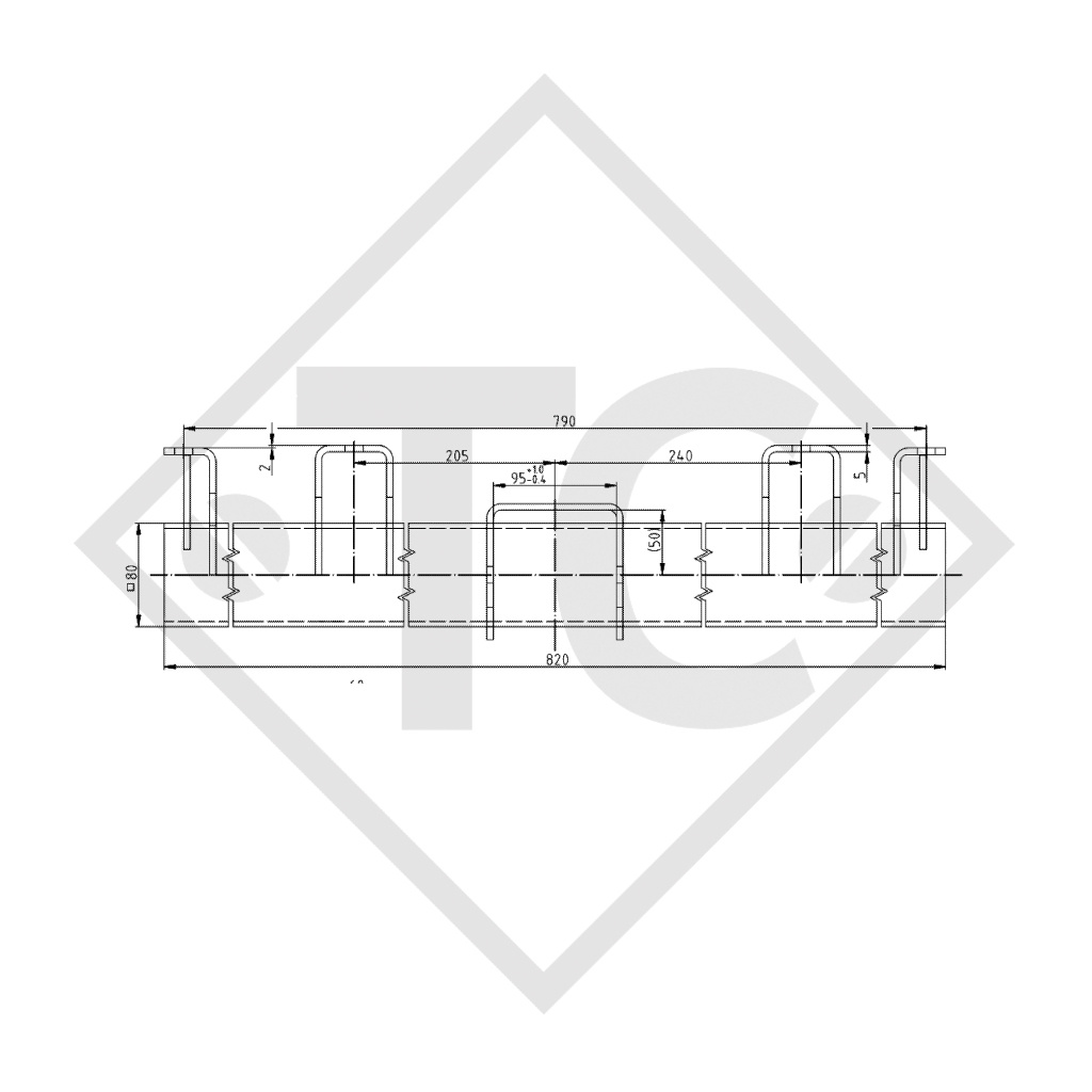 / ATLAS COPCO Achse gebremst 850kg ECO Achstyp CB 854, 46.16.358.003 / 46.16.379.003 - NACHBAU, DA ORIGINAL NICHT MEHR LIEFERBAR!