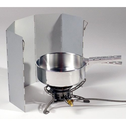 Lichtgewicht kook-windscherm (aluminium - opvouwbaar) Lichtgewicht kook-windscherm (aluminium - opvouwbaar)