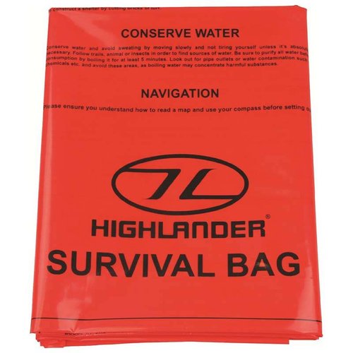Highlander Outdoor Emergency Survival Bivi Bag XL (2-persoons oranje overlevingszak)