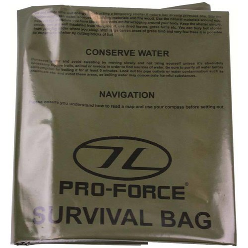 Highlander Outdoor Emergency Survival Bivi Bag (1-persoons legergroene overlevingszak)