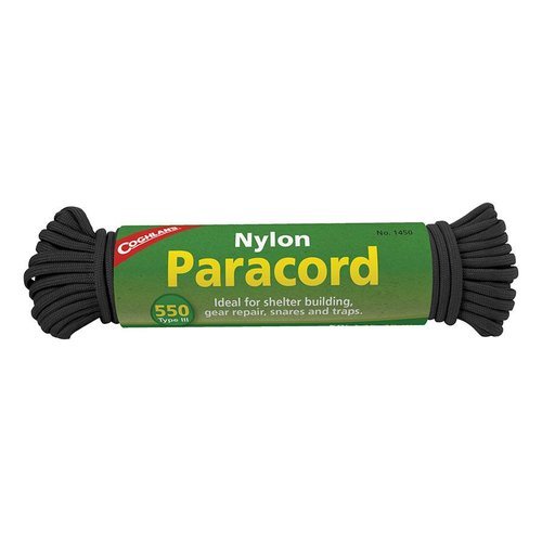 Coghlan's Coghlan's Paracord Type III-550 (15 meter - zwart) Coghlan's Coghlan's Paracord Type III-550 (15 meter - zwart)