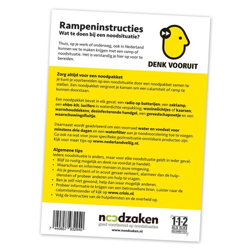 DENK VOORUIT Rampeninstructies - Wat te doen  bij een noodsituatie?