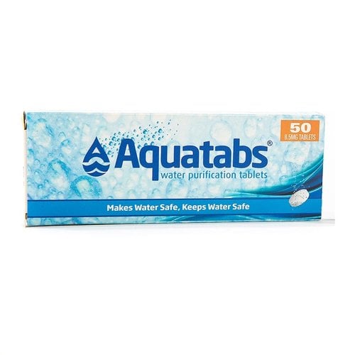 BCB Bushcraft Waterzuiveringstabletten Aquatabs (doosje met 50 tabletten voor 50 liter)