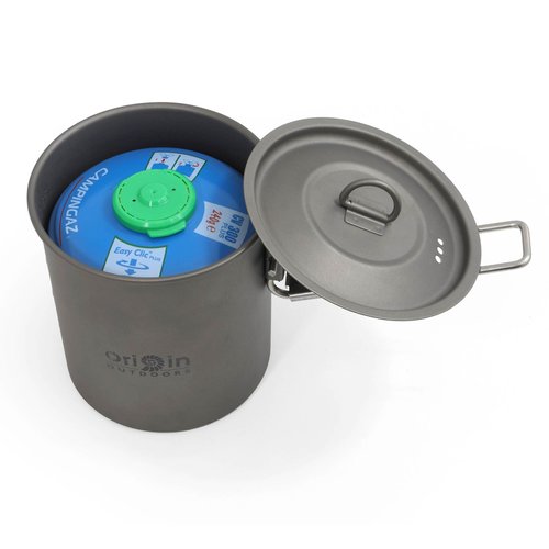 Origin Outdoors Origin Outdoors Titanium Panmok (lichtgewicht kampeerpannetje 750ml + deksel)