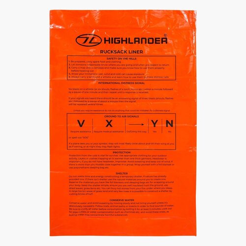 Highlander Outdoor Rugzak liner (oranje)