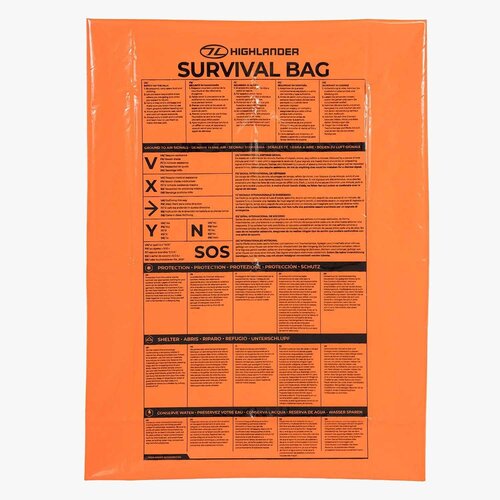 Highlander Outdoor Emergency Survival Bivi Bag XL (2-persoons oranje overlevingszak)