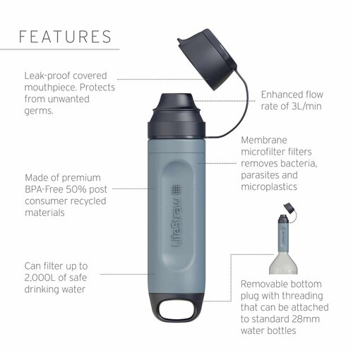 LifeStraw waterzuivering LifeStraw Solo Waterfilter - Straw Peak Series