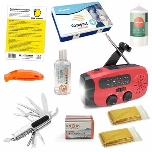 DENK VOORUIT Noodpakket 72 uur met noodradio en EHBO set – Apex Basis