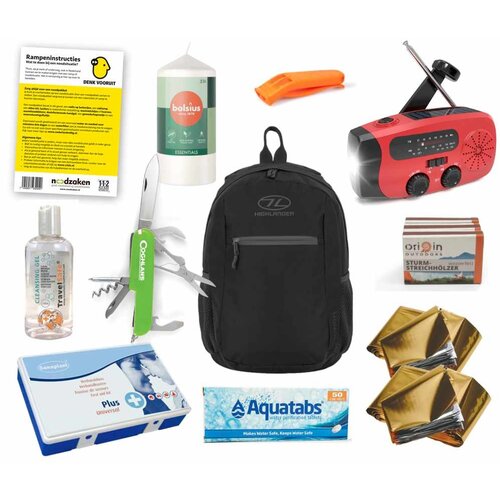 DENK VOORUIT Noodpakket Apex Deluxe mét rugzak DENK VOORUIT Noodpakket Apex Deluxe mét rugzak