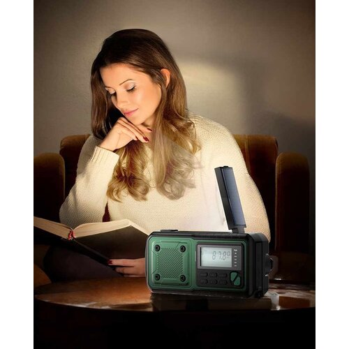 Noodradio.nl Noodradio Emplay Digital (FM-zwengelradio met ledlamp en 4.000mAh powerbank)