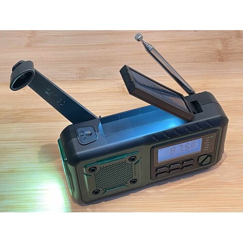 Noodradio.nl Noodradio Emplay Digital (FM-zwengelradio met ledlamp en 4.000mAh powerbank)