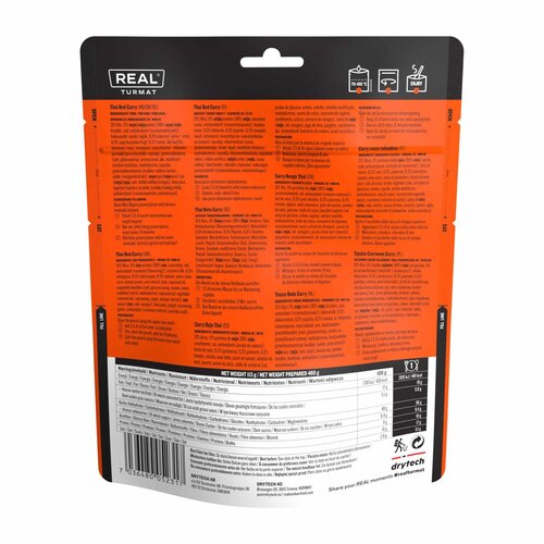 REAL Turmat Meals Thaise Rode Curry Maaltijd - Real Turmat