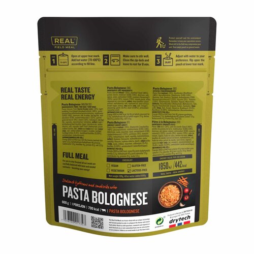REAL Turmat Meals Pasta Bolognese Maaltijd - Real Field Meal REAL Turmat Meals Pasta Bolognese Maaltijd - Real Field Meal