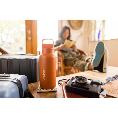 LifeStraw waterzuivering LifeStraw Go Series Stainless Steel 1 liter Waterfilter Drinkfles RVS (Nordic Noir) LifeStraw waterzuivering LifeStraw Go Series Stainless Steel 1 liter Waterfilter Drinkfles RVS (Nordic Noir)