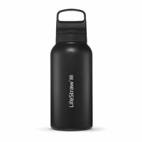 LifeStraw Go Series Stainless Steel 1 liter Waterfilter Drinkfles RVS (Nordic Noir)