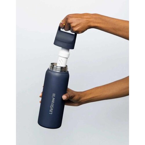 LifeStraw waterzuivering LifeStraw Go Series Stainless Steel 1 liter Waterfilter Drinkfles RVS (Nordic Noir) LifeStraw waterzuivering LifeStraw Go Series Stainless Steel 1 liter Waterfilter Drinkfles RVS (Nordic Noir)