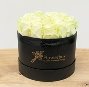 Flowerbox witte rozen M