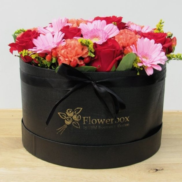 Flowerbox kleurrijke bloemen gemengd L