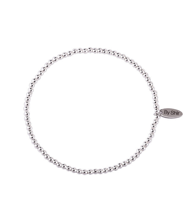 By Shir Bracelet beads with letter stainless steel