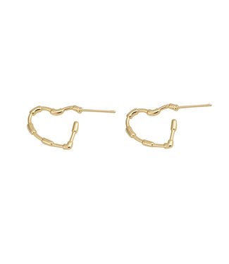 By Shir Small Heart Earrings
