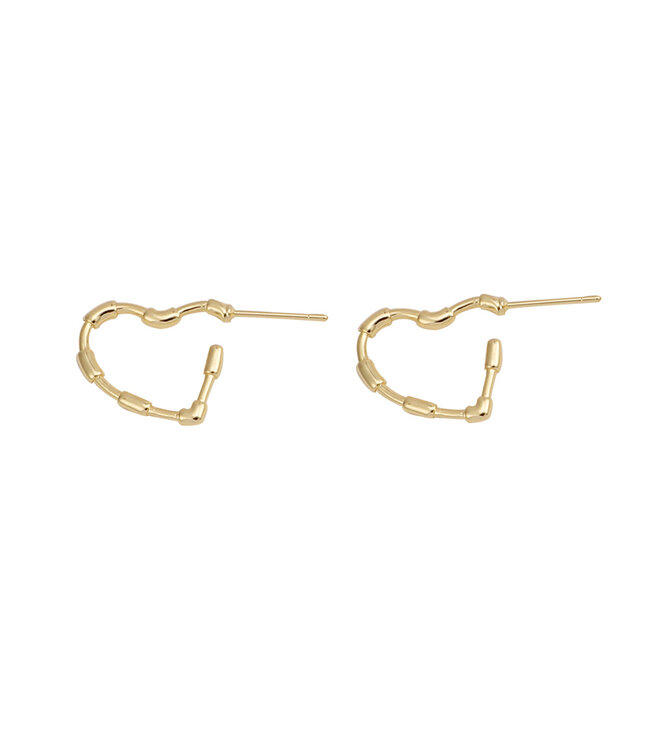 By Shir Small Heart Earrings