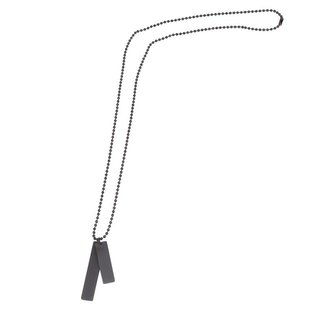 By Shir For Him stainless steel black necklace