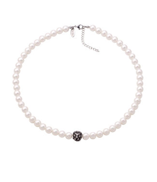 By Shir Chain Pearls with Panther stainless steel