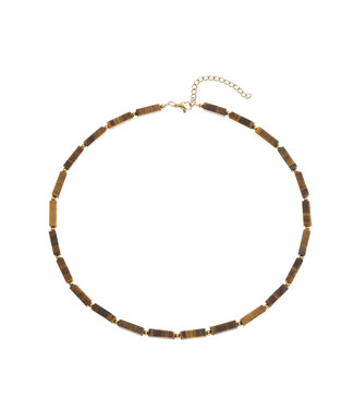 By Shir Kette mit Edelsteinen Tigerauge