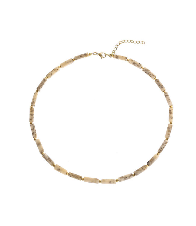 By Shir Gemstone chain Feldspar