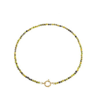 By Shir Kette aus Serpentin mit runder Verschluss