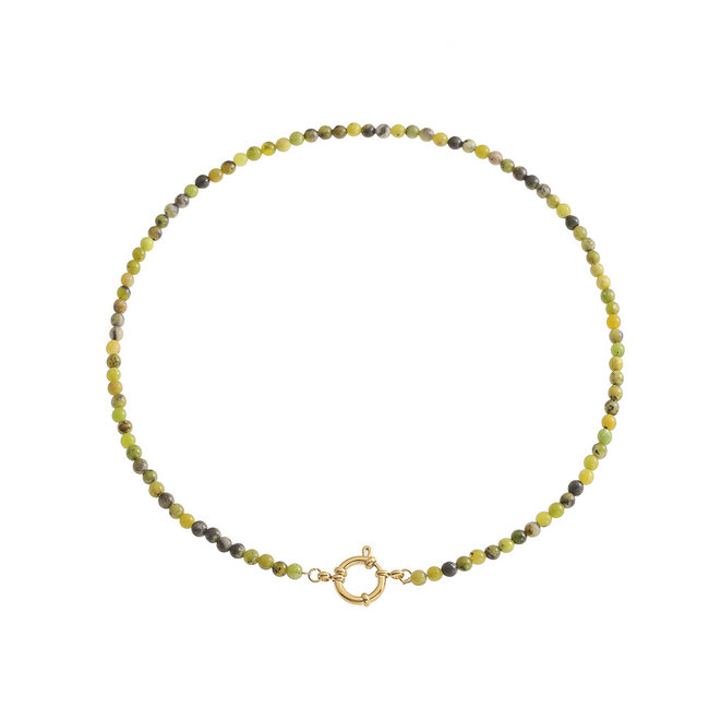 By Shir Kette aus Serpentin mit runder Verschluss