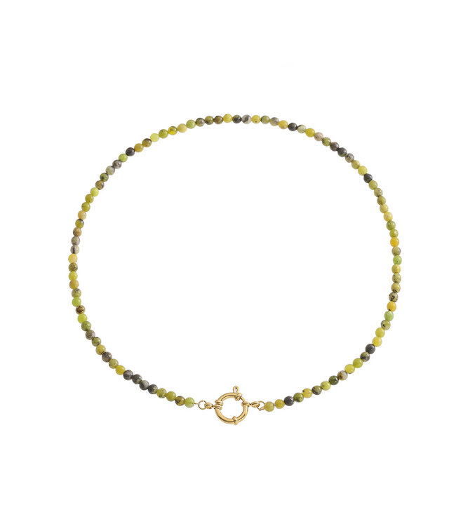 By Shir Kette aus Serpentin mit runder Verschluss