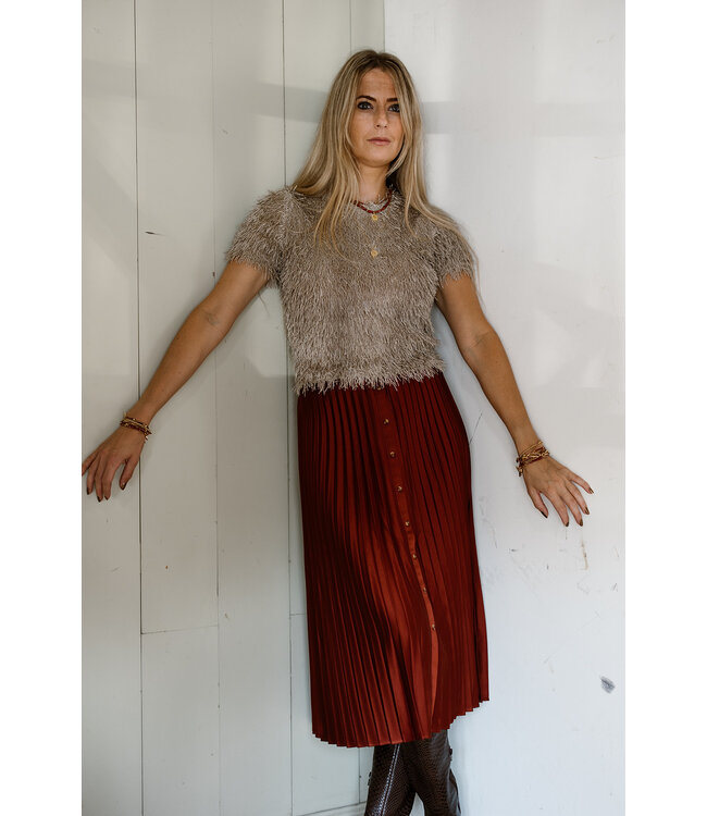 By Shir Jasper Brecci gemstone chain with coin