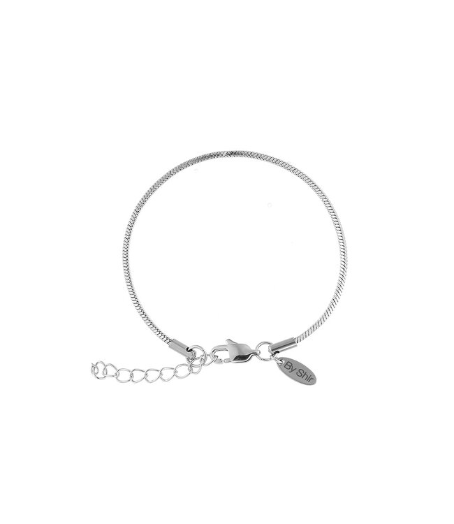 By Shir For Him armband stainless steel verstelbaar 1,5mm