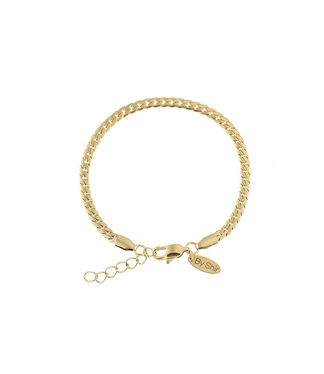 By Shir For Him armband stainless steel verstelbaar 3mm