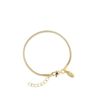 By Shir For Him armband (verguld) edelstaal verstelbaar 2mm