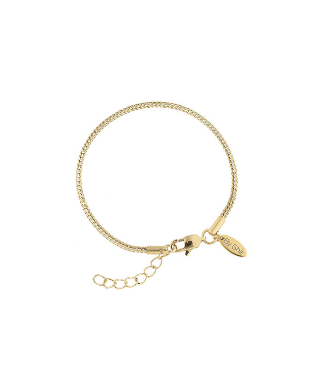 By Shir For Him armband (verguld) edelstaal verstelbaar 2mm