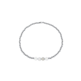 By Shir Bracelet kids stainless steel beads Agate gray