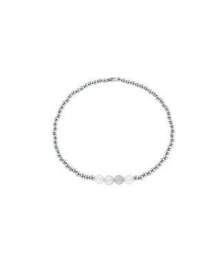 By Shir Bracelet kids stainless steel beads Agate gray