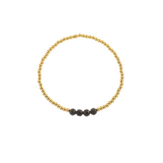 By Shir Children's bracelet beads with gemstones Black Agate