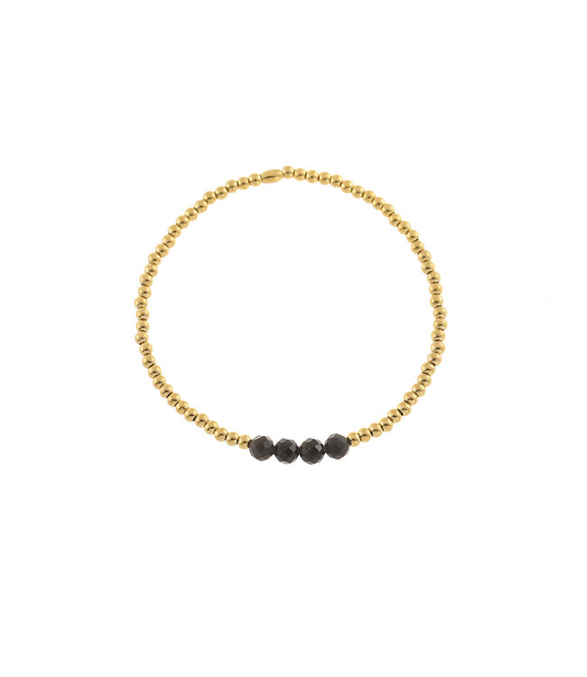 By Shir Children's bracelet beads with gemstones Black Agate