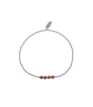 By Shir Armband mit Edelstahldrähten und Goldstein Zwischensteinen