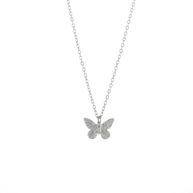 By Shir Ketting edelstaal Vlinder