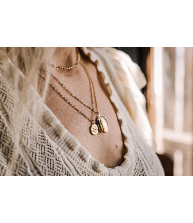 By Shir Necklace with oval locket